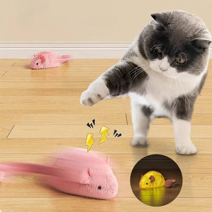 Interactive Plush Mouse Cat Toys Simulation Mice Kitten Self - Playing Plush Toys Indoor Pet Cats Chew Toy - PawfectCo