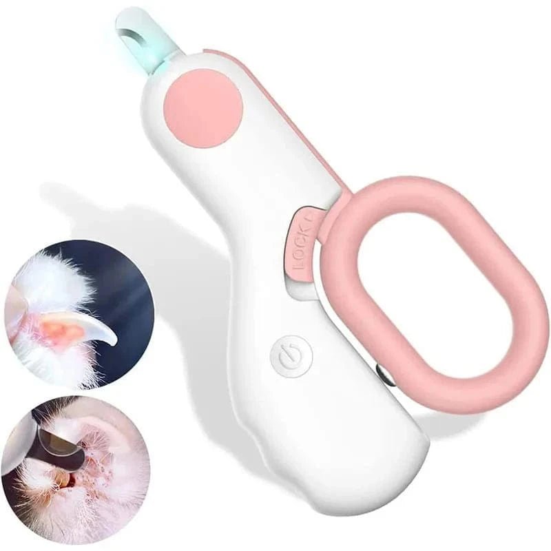 LED Light Cat Dog Nail Clipper Cutter Professional Pet Claw Trimmer with Safety Lock Puppy Kitten Animals Care Grooming Tool Kit - PawfectCo