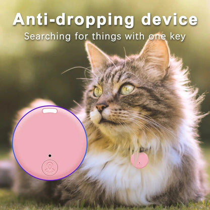 Mini GPS Locator AntiLost Alarm Wallet Keychain Smart Tag Bluetooth - Compatible Tracer Keychain Dog Pet Child Tracker Key Finder - PawfectCo