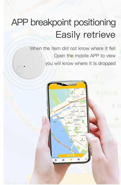Mini GPS Locator AntiLost Alarm Wallet Keychain Smart Tag Bluetooth - Compatible Tracer Keychain Dog Pet Child Tracker Key Finder - PawfectCo