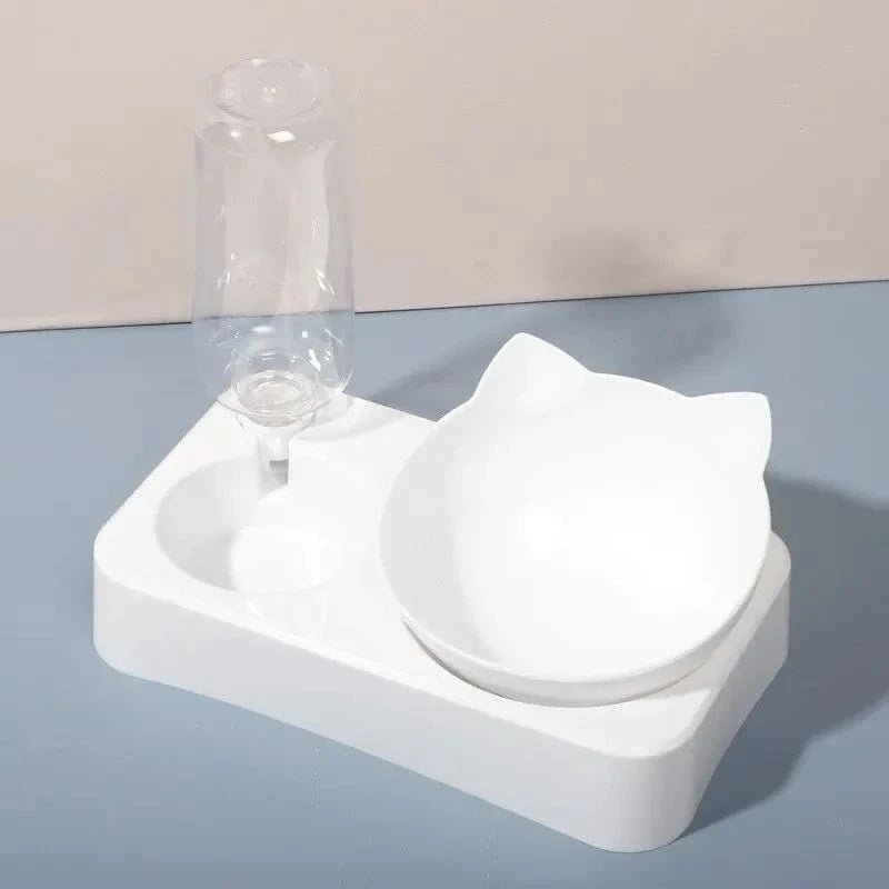 New Pet Bowl 15 Degrees Tilt to Protect Cervical Vertebrae Dog Food Bowl Automatic Drinking Feeder Pet Feeding Supplies - PawfectCo