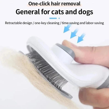 Pet Dog Brush Cat Comb Self Cleaning Pet Hair Remover Brush For Dogs Cats Grooming Tools Pets Dematting Comb Dogs Accessories - PawfectCo