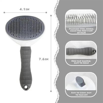 Pet Dog Brush Cat Comb Self Cleaning Pet Hair Remover Brush For Dogs Cats Grooming Tools Pets Dematting Comb Dogs Accessories - PawfectCo