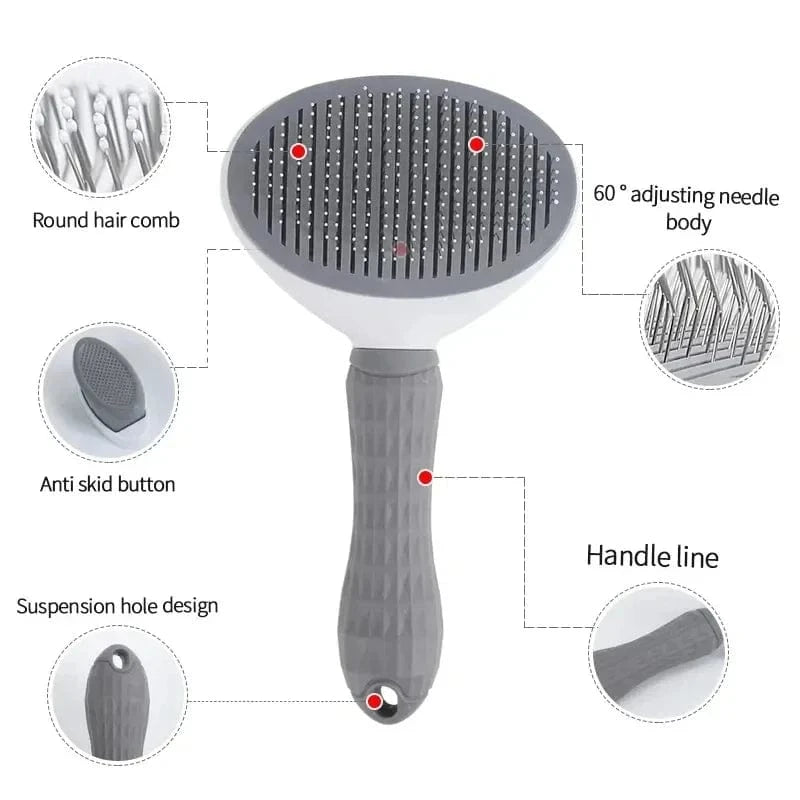 Pet Dog Brush Cat Comb Self Cleaning Pet Hair Remover Brush For Dogs Cats Grooming Tools Pets Dematting Comb Dogs Accessories - PawfectCo