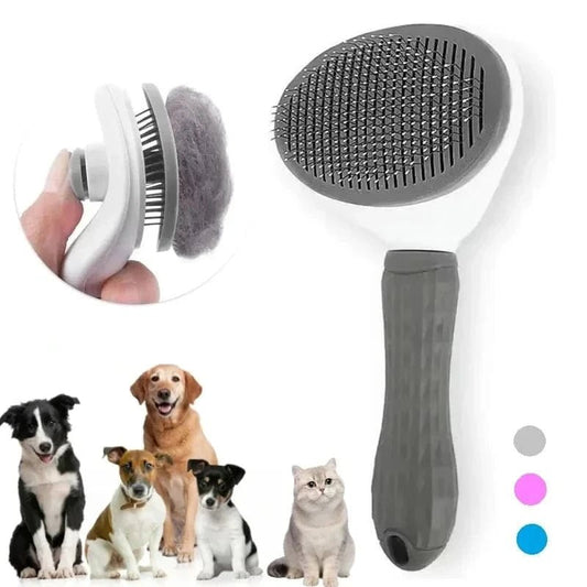 Pet Dog Brush Cat Comb Self Cleaning Pet Hair Remover Brush For Dogs Cats Grooming Tools Pets Dematting Comb Dogs Accessories - PawfectCo
