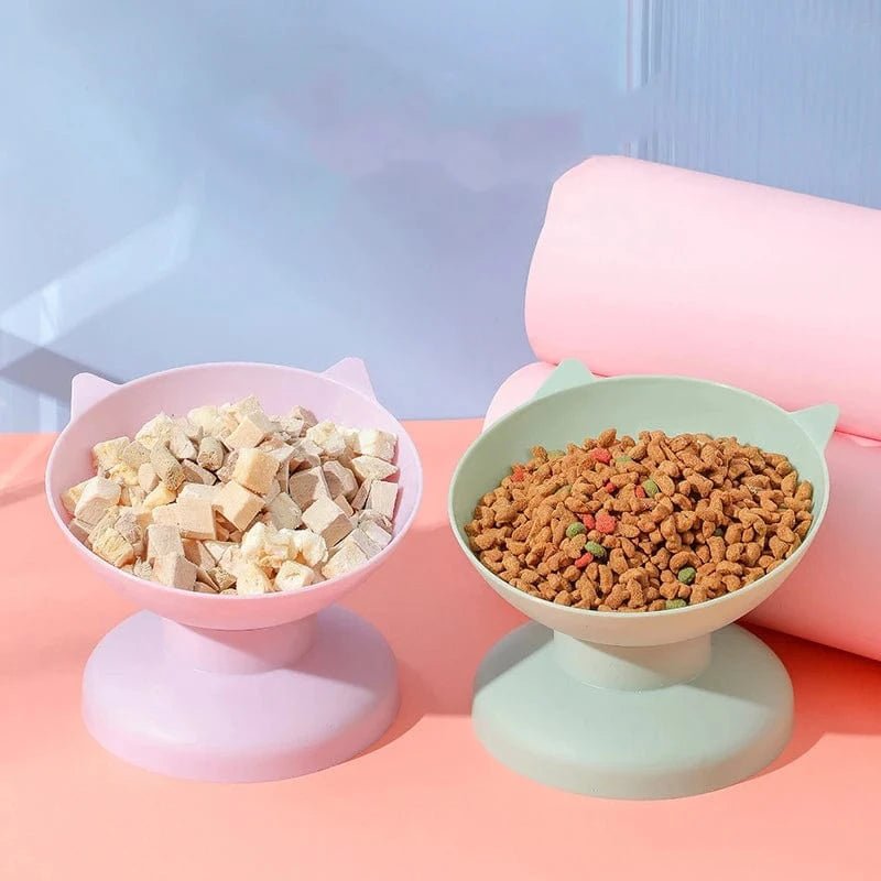 Pet Food Bowl High Bottom Tilt Neck Protector Antichoking Dog and Cat Water Bowl Antidumping Cat Drinking Feeding Supplies - PawfectCo