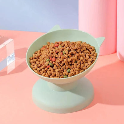 Pet Food Bowl High Bottom Tilt Neck Protector Antichoking Dog and Cat Water Bowl Antidumping Cat Drinking Feeding Supplies - PawfectCo