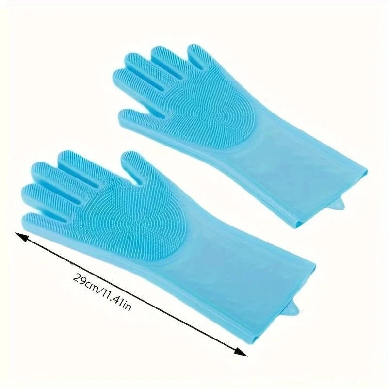 Pet Grooming Cleaning Gloves Dog Cat Bathing Shampoo Glove Scrubber Magic Dishwashing Cleanner Sponge Silicon Hair Removal Glove - PawfectCo