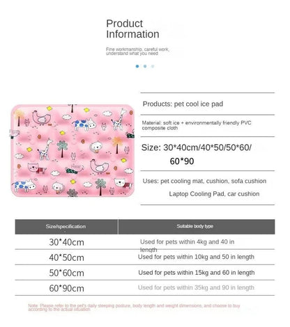 Pet Ice Pad Summer Dog Cooler Pad Breathable Cat Cooling Ice Pad Large Dog Sleeping Pet Ice Pad Sleeping Pad Summer Cooling Pad - PawfectCo