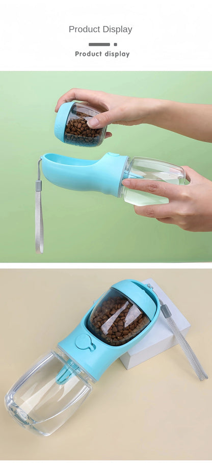 Portable Dog Cat Water Bottle with Storage Food and Water Container for Puppy Pets dogs Feeder Bowl Outdoor Travel Pet supplies - PawfectCo