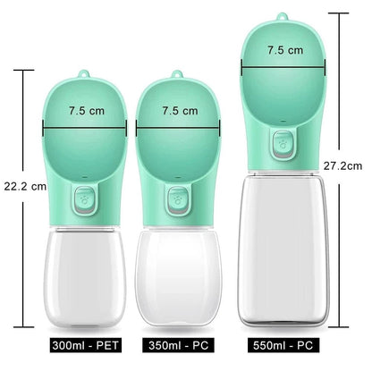Portable Dog Water Bottle For Small Large Dogs Cat Outdoor Leakproof Walking Drinking Bowls Chihuahua French Bulldog Supplies - PawfectCo