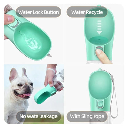 Portable Dog Water Bottle For Small Large Dogs Cat Outdoor Leakproof Walking Drinking Bowls Chihuahua French Bulldog Supplies - PawfectCo