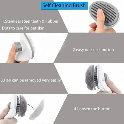 Self-Cleaning Pet Grooming Brush | Dogs & Cats - PawfectCo