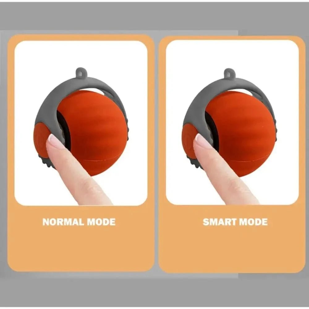 Silicone Smart Cat Toy Automatic Fast Rolling Cat Teasing Ball Toy with Faux Tail USB Rechargeable Self Moving Balls Toy - PawfectCo