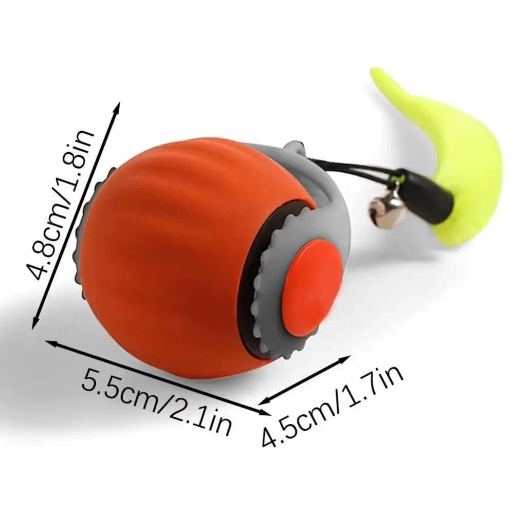 Silicone Smart Cat Toy Automatic Fast Rolling Cat Teasing Ball Toy with Faux Tail USB Rechargeable Self Moving Balls Toy - PawfectCo