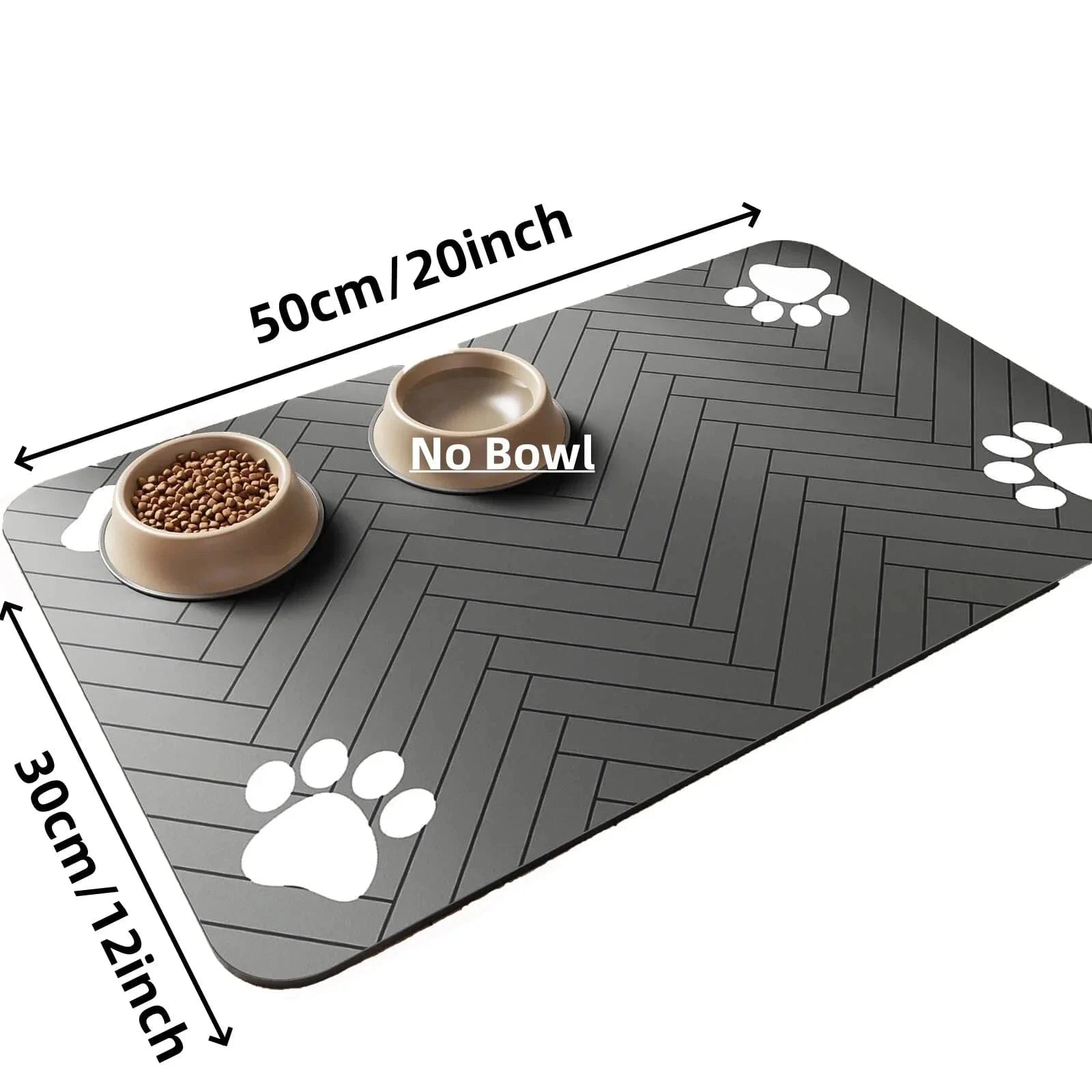 S（little kitten ）、M、L bsorbent Pet Feeding Mat, Waterproof Placemat for Dog & Cat Food & Water Bowls, Quick - Dry Rubber Backing - PawfectCo