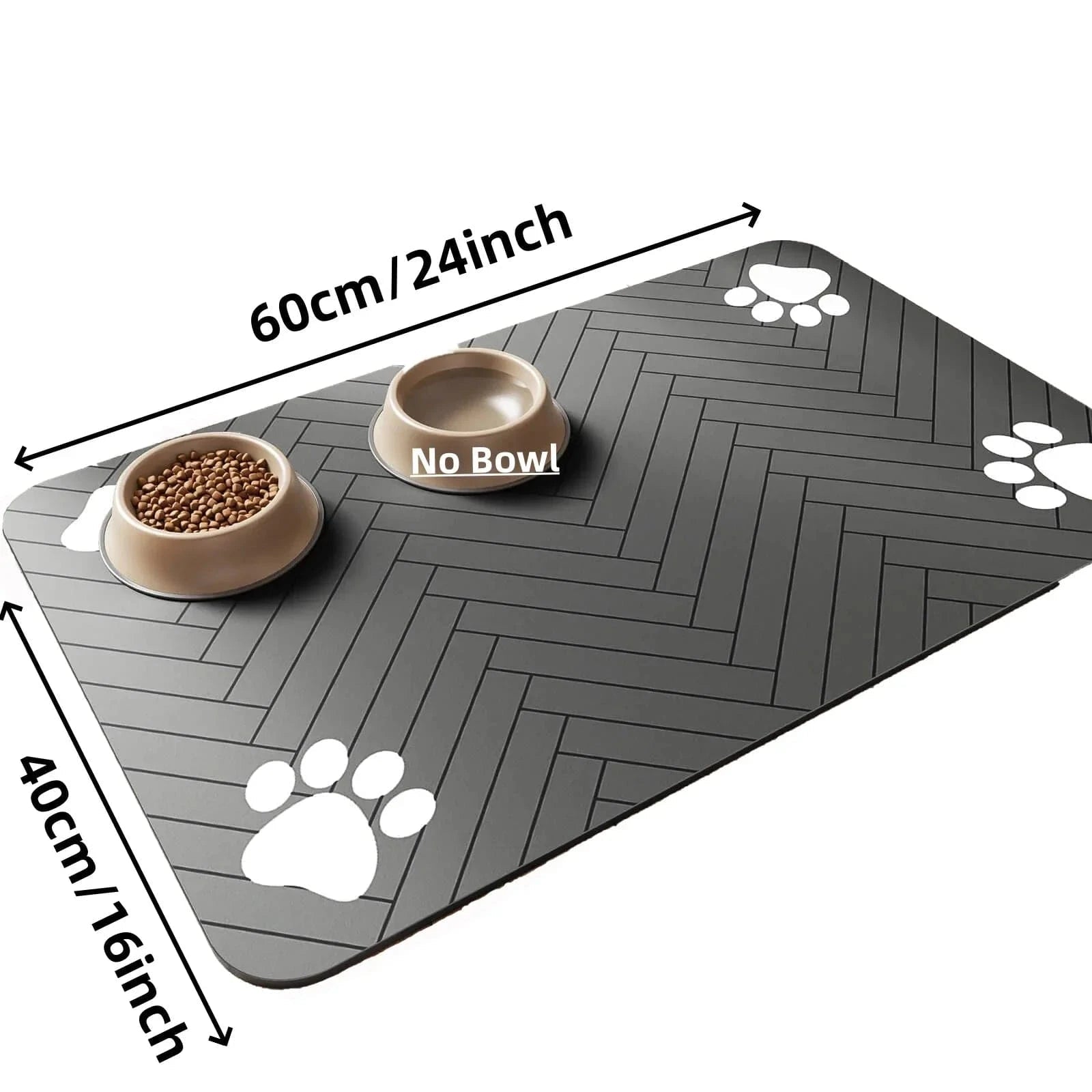 S（little kitten ）、M、L bsorbent Pet Feeding Mat, Waterproof Placemat for Dog & Cat Food & Water Bowls, Quick - Dry Rubber Backing - PawfectCo