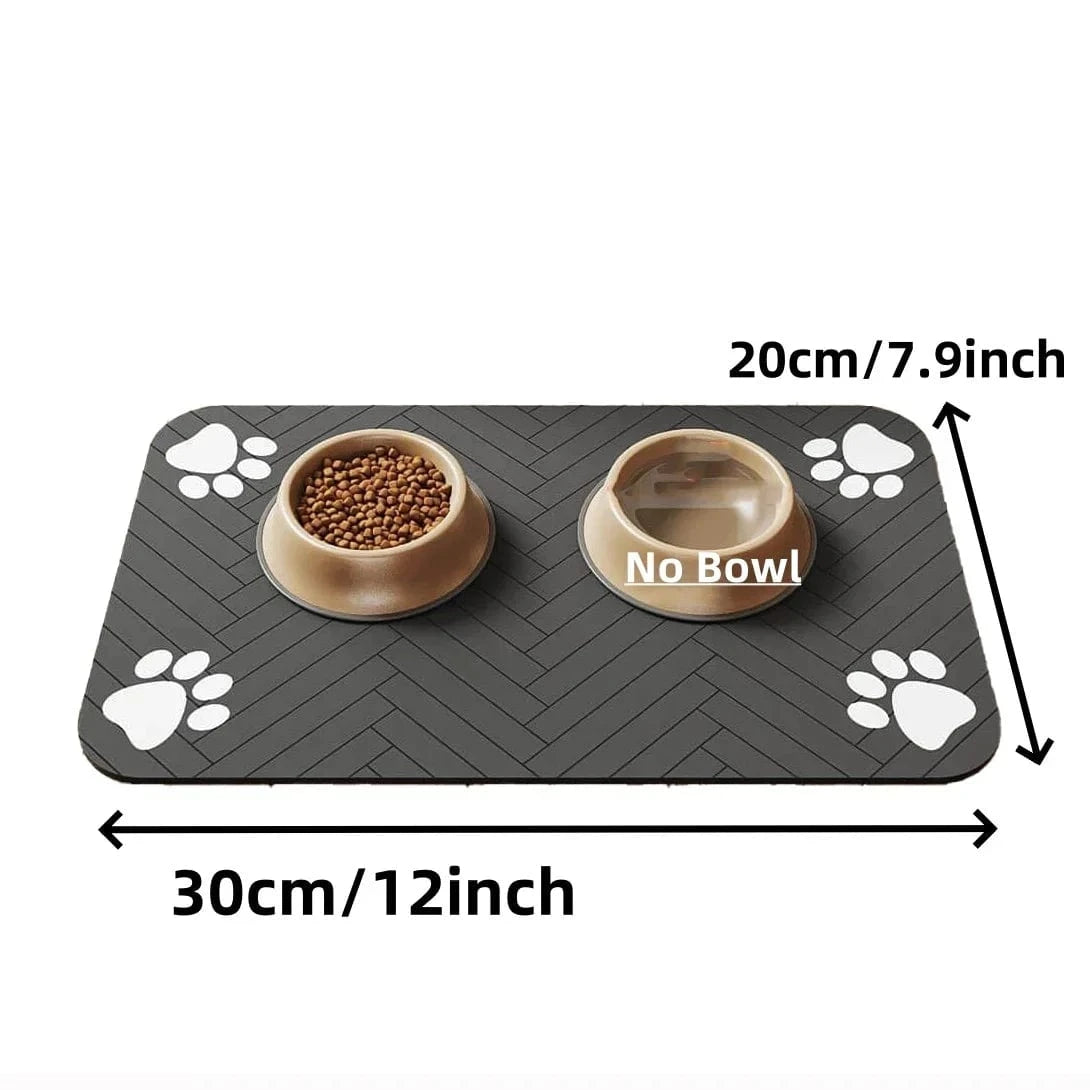 S（little kitten ）、M、L bsorbent Pet Feeding Mat, Waterproof Placemat for Dog & Cat Food & Water Bowls, Quick - Dry Rubber Backing - PawfectCo