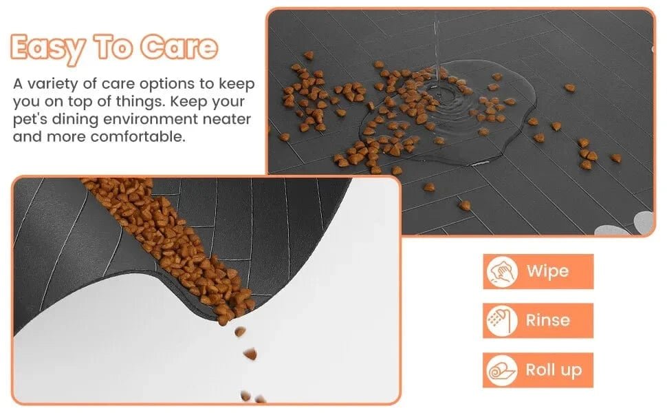 S（little kitten ）、M、L bsorbent Pet Feeding Mat, Waterproof Placemat for Dog & Cat Food & Water Bowls, Quick - Dry Rubber Backing - PawfectCo