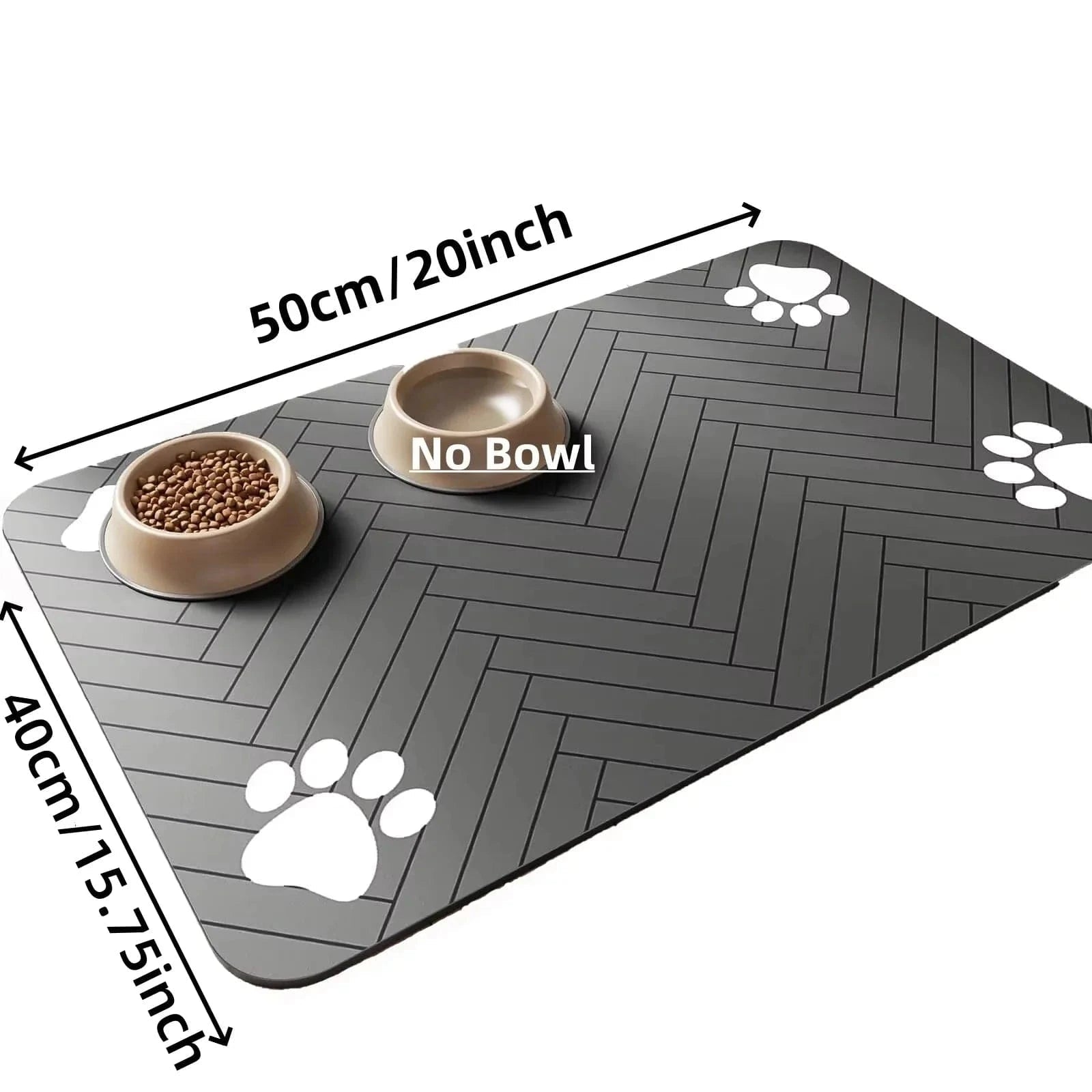 S（little kitten ）、M、L bsorbent Pet Feeding Mat, Waterproof Placemat for Dog & Cat Food & Water Bowls, Quick - Dry Rubber Backing - PawfectCo