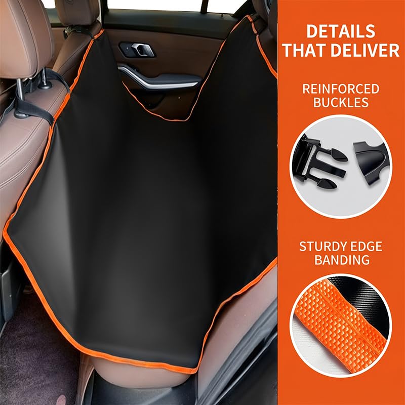 Waterproof Dog Back Seat Cover with Center Zipper - PawfectCo