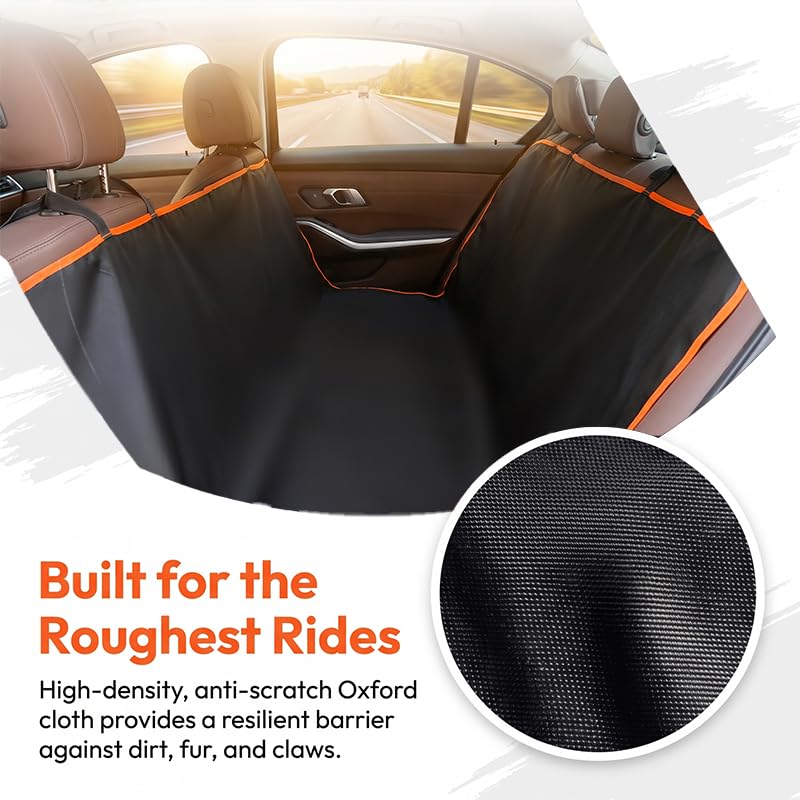 Waterproof Dog Back Seat Cover with Center Zipper - PawfectCo